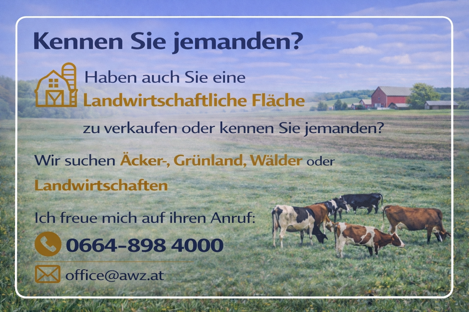 Haben Sie auch eine Agrarimmobilie zu verkaufen